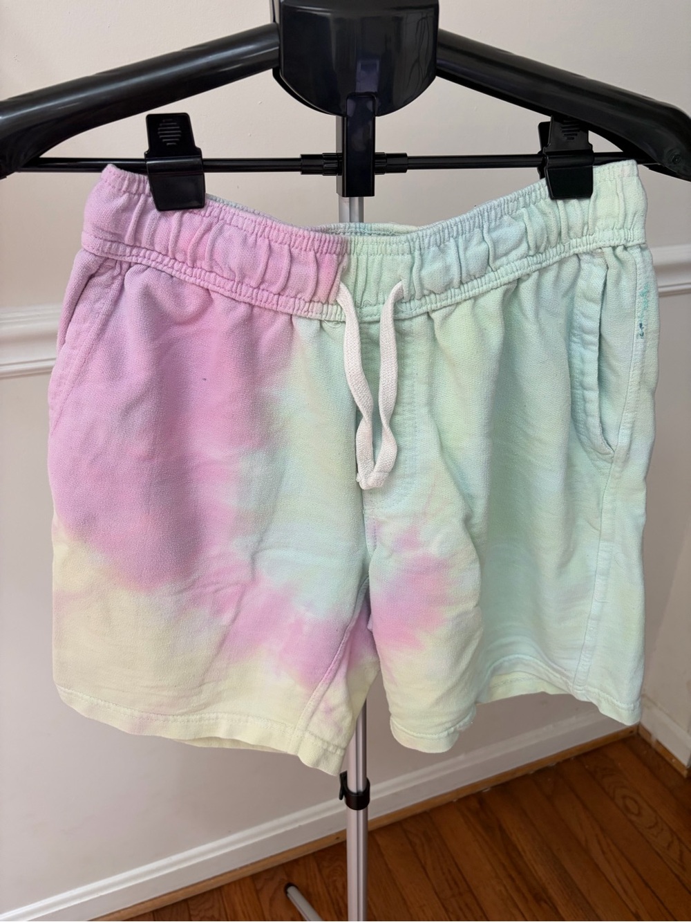 Surf & Swim Co. Pastel Tie-Dye Terry Shorts - Pink & Mint